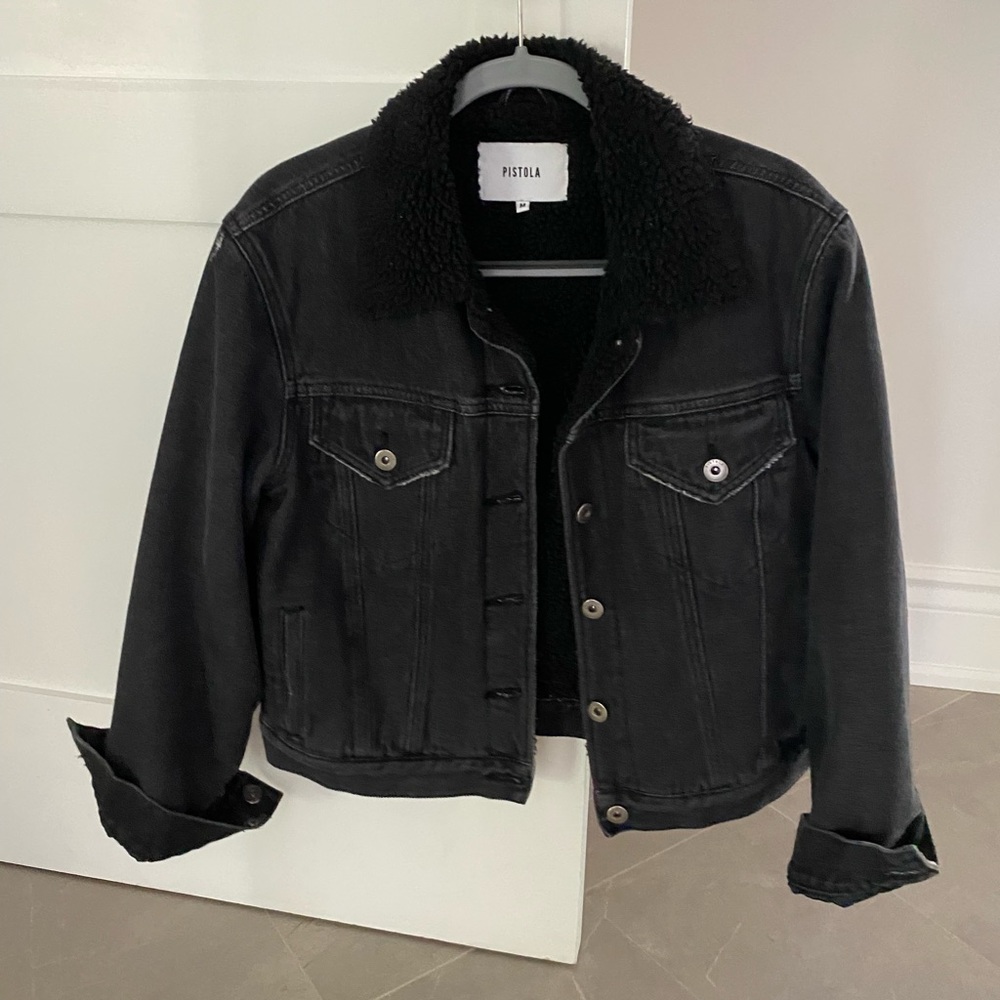 Pistola Denim Jacket with Fur Lining